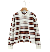 A-Long-sleeved -Milk apricot strips