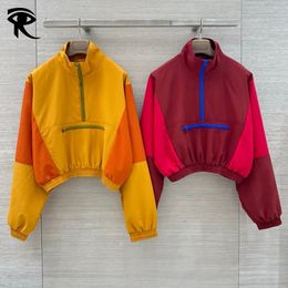 French High-End Fashion Spring Autumn Embroidery Street Luxury Colorblock Jacket Future Urban Techwear Outerwear Top Men Women Designer Jacket Wholesale