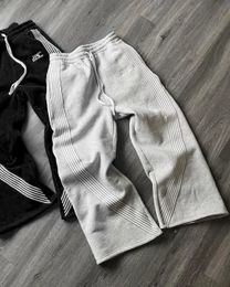 Y2k Embroidered Gray Casual Pants Camo Functional Tactical Mens Premium Jogging Drawstring Sweatpants 240911